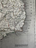 Ireland island by itself 1848 Chambers engraved Gellatly hand colored map