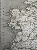 Ireland island by itself 1848 Chambers engraved Gellatly hand colored map