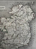 Ireland island by itself 1848 Chambers engraved Gellatly hand colored map