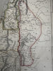 ancient Palestine Holy Land Judah 1848 Chambers hand color map Gellatly engraved