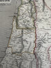 ancient Palestine Holy Land Judah 1848 Chambers hand color map Gellatly engraved