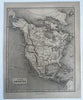 Texas as huge independent Republic Oregon Territorial U.S. c.1848 Chambers map