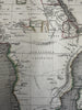 African continent shows vast Unexplored empty interior Moon Mt 1848 Chambers map