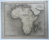 African continent shows vast Unexplored empty interior Moon Mt 1848 Chambers map