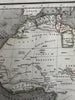 African continent shows vast Unexplored empty interior Moon Mt 1848 Chambers map