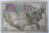 United States Republic Texas Oregon Missouri Indian Territory 1839 Mitchell map