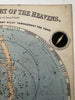 Transparent Chart Heavens stars celestial 1850’s hold to light tissue rare print