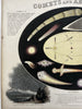Comets & Aerolites asteroids c.1850’s Reynolds hand colored rare celestial print