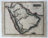 Arabian peninsula Middle East 1817 Arrowsmith Hall rare engraved hand color map