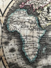 World in hemispheres 1817 Arrowsmith & Hall uncommon engraved hand color map