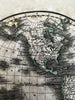World in hemispheres 1817 Arrowsmith & Hall uncommon engraved hand color map