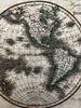 World in hemispheres 1817 Arrowsmith & Hall uncommon engraved hand color map