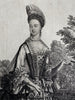 Francoise Marie de Bourbon Duchess d’Orlean 1690s scarce engraved portrait print