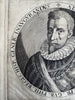 Albert VII Archduke Austria 1597 scarce early nice copper engraved portrait