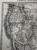 United States Territorial West & Mexico 1870 Stulpnagel Berghaus hand color map