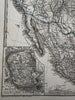 United States Territorial West & Mexico 1870 Stulpnagel Berghaus hand color map