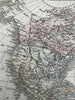 Americas North & South 1820 C. Smith scarce lovely hand colored engraved map