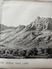Salt Lake Utah 1852 Stansbury Expedition panoramic lake lot x3 color view prints