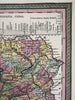 Pennsylvania state canal routes early RR 1850-5 Cowperthwait beautiful old map