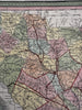 South Carolina state canals early roads 1855 Cowperthwait beautiful color map
