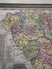 South Carolina state canals early roads 1855 Cowperthwait beautiful color map