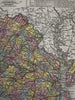 Virginia state stage coach roads shown RR lines 1855 Cowperthwait lovely map