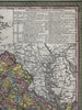 Virginia state stage coach roads shown RR lines 1855 Cowperthwait lovely map