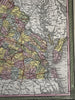 Virginia state stage coach roads shown RR lines 1855 Cowperthwait lovely map