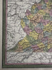 Virginia state stage coach roads shown RR lines 1855 Cowperthwait lovely map