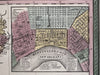 Louisiana state w/ New Orleans city plan 1855 Cowperthwait lovely hand color map