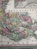 Louisiana state w/ New Orleans city plan 1855 Cowperthwait lovely hand color map