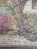 Louisiana state w/ New Orleans city plan 1855 Cowperthwait lovely hand color map