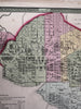 Washington, D.C. city plan names hotels & African churches 1855 Cowperthwait map