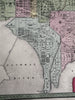 Washington, D.C. city plan names hotels & African churches 1855 Cowperthwait map