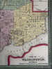 Washington, D.C. city plan names hotels & African churches 1855 Cowperthwait map
