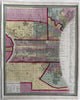 Philadelphia city plan hotels public buildings churches 1855 Cowperthwait map