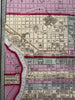 Philadelphia city plan hotels public buildings churches 1855 Cowperthwait map