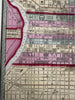 Philadelphia city plan hotels public buildings churches 1855 Cowperthwait map