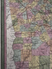 Georgia state early RR lines canals 1850-5 Cowperthwait hand colored map