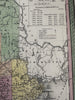 Maine state early RR lines canals 1850-5 Cowperthwait hand colored map