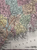Maine state early RR lines canals 1850-5 Cowperthwait hand colored map