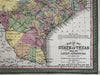 Texas state variant Hidalgo Co. & proposed RR line1854 JH Young Cowperthwait map
