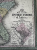 United States territorial west 1854 JH Young Desilver Cowperthwait scarce map
