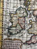 British Isles Ireland England Isles 1788 rare Italian hand colored miniature map