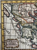 Greece Greek Isles Aegean sea 1788 rare Italian hand colored miniature map