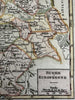 Russia in Europe c.1760-80 miniature engraved hand colored map