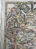 Russia in Europe c.1760-80 miniature engraved hand colored map