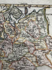 Russia in Europe c.1760-80 miniature engraved hand colored map