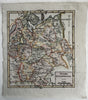 Russia in Europe c.1760-80 miniature engraved hand colored map