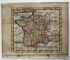 France c.1740-60 Cowley charming scarce miniature engraved hand colored map